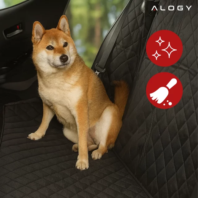 Chránič autosedačky XXL, potah na zadní sedadlo, potah na autosedačku, pro psy a domácí mazlíčky, velký, Alogy SeatGuard™ černý