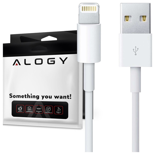 100cm Alogy kabel USB to Lightning White kabel