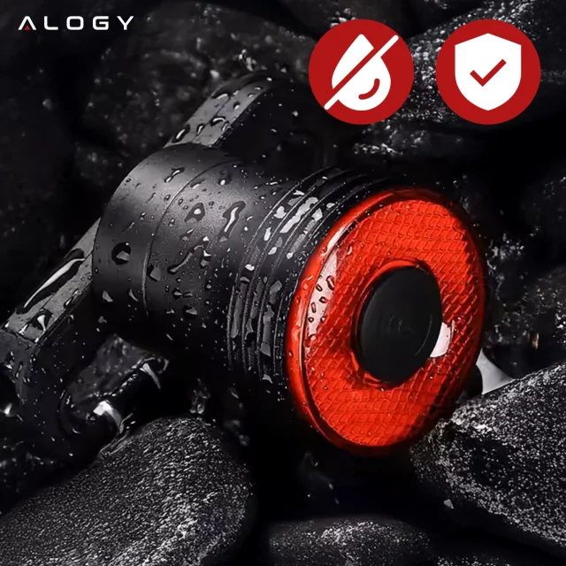 Lampka rowerowa SMART tylna Alogy RedLine R na tył roweru oświetlenie LED światełko światło tylnie czerwona reakcja na hamowanie inteligentna wodoodporna