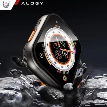 2x rámeček z tvrzeného skla pro Apple Watch Ultra / Ultra 2 49mm ochranná fólie na displej Alogy Protector 9H černá