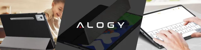 Etui do Lenovo IdeaTab Pro / Pro MT 12.7" TB-373, Ochronne z Klapką i Miejscem na Rysik, Składana Okładka Bumper, Alogy BookGuard™ – Czarne