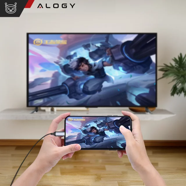 Kabel USB-C na HDMI Alogy HUB adaptér 4K 60HZ 200cm 2m černý