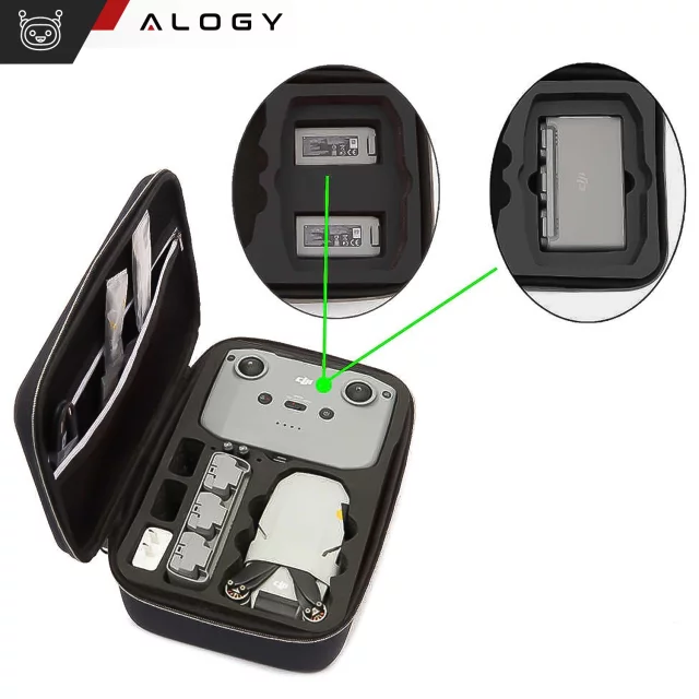 DJI Mavic Mini 2 Drohnenkoffer Alogy Cover Hartschalenkoffer Schwarz