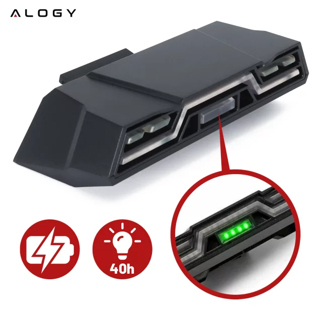 Bicycle rear light for the rear of the bike LED lighting rear light red aluminum waterproof IPX4 50lm Alogy