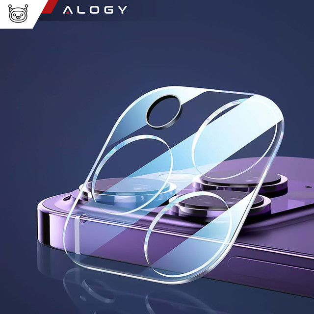 2x Camera lens glass for iPhone 15 Pro / 15 Pro Max Alogy lens clear transparent