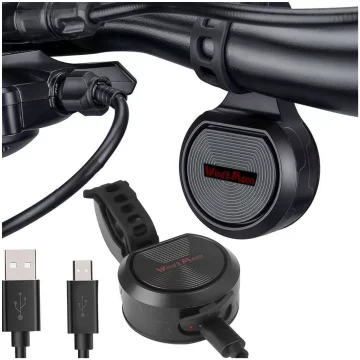 Elektrický zvonek 2v1 cykloalarm Alogy Waterproof Electric Bell na vodotěsné kolo černý