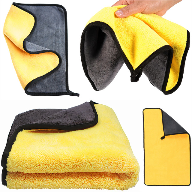 Oboustranný ručník do auta 30x60 cm velur Mikrovlákno na mytí a sušení hadřík na auta Alogy Car Detailing
