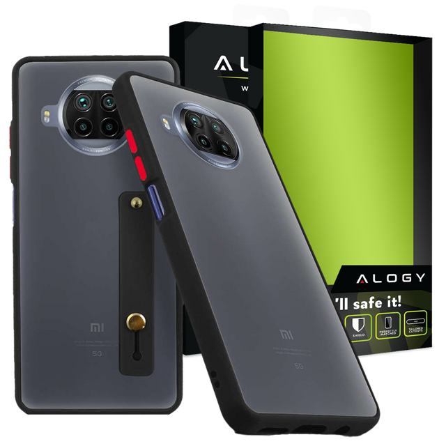 Etui Alogy Bumper case z paskiem do Xiaomi Mi 10T Lite Czarne