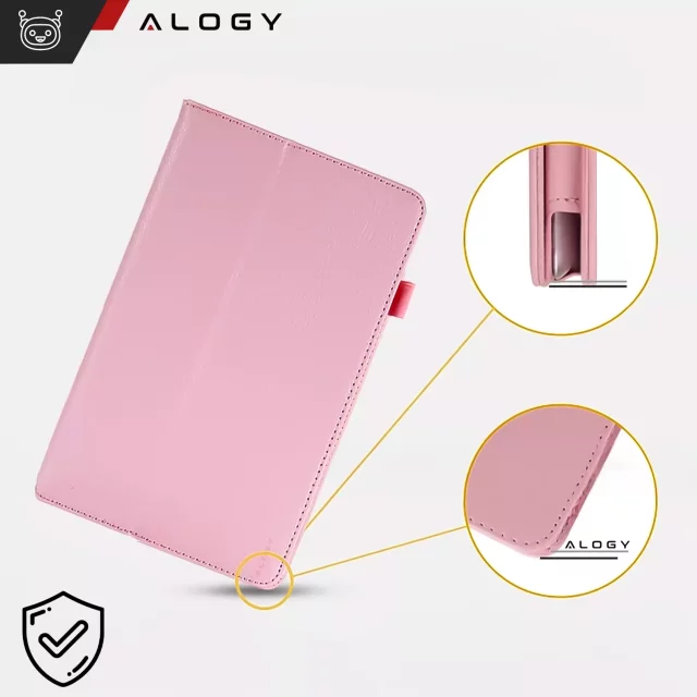 Etui do Lenovo Tab K11 / K11E 11” M11 10.95" TB330FU/TB330XU/TB331FC stojak pokrowiec obudowa z klapką na tablet Case Alogy Różowe