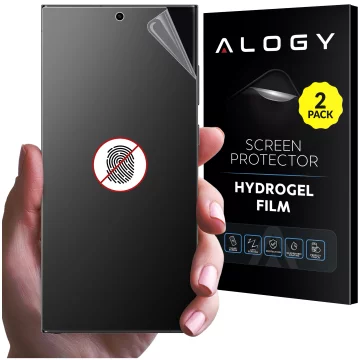 2x „MATTE“ Folie für Samsung Galaxy S23 Ultra Hydrogel Alogy HydroSkin Matte Pro™ Display für „FINGERPRINT FREE“ Hülle