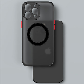 Case for Apple iPhone 13 Pro Max Alogy Hybrid Mag Case for MagSafe with camera protection matte black