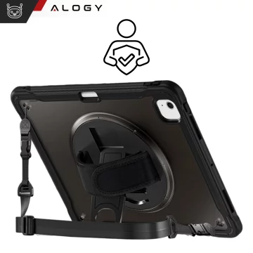 360 Armored Case with Pencil Holder for Apple iPad Air 11" (2024,2025) / Air 10.9" (2020,2022) / Pro 11 (2018) Alogy Pirate 360 ​​Case Tablet Case Black