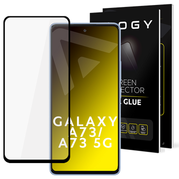 Tvrzené sklo pro Alogy Full Glue pouzdro vhodné pro Samsung Galaxy A73 / A73 5G Black