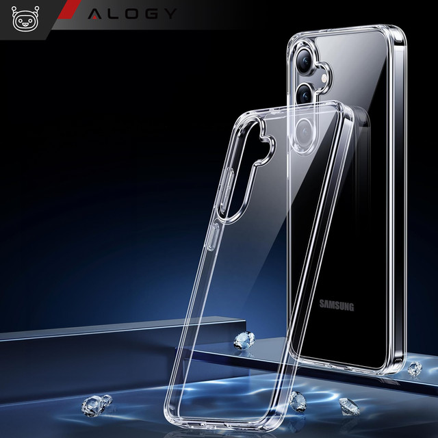 Hülle für Samsung Galaxy S24 Plus Rückseite Hybrid Clear Case Alogy Transparentes Glas