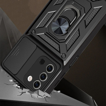 Alogy Camshield Stand Ring Camera Case for Samsung Galaxy A03s 164mm Black