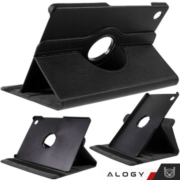 Case for Samsung Galaxy Tab A9 Plus 2023 11" (X210/X215/X216) Swivel Cover Tablet Flip Cover Case Alogy Black Glass