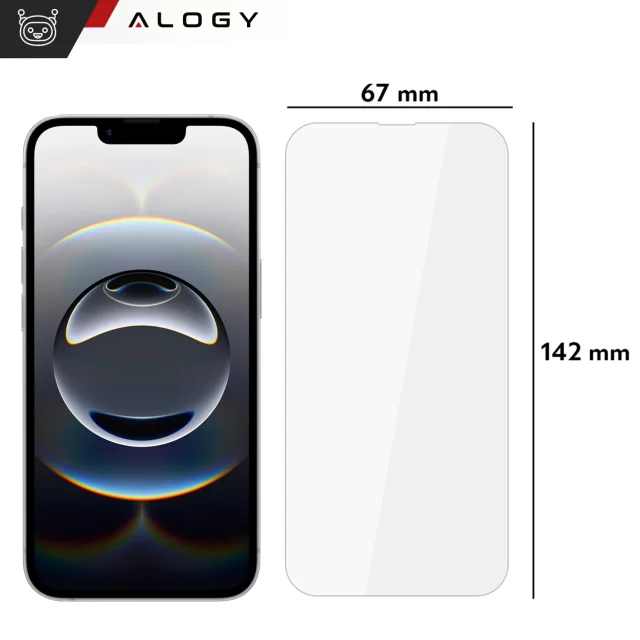 2x Alogy gehärtetes Glas für den Bildschirm für Apple iPhone 13/13 Pro / 14