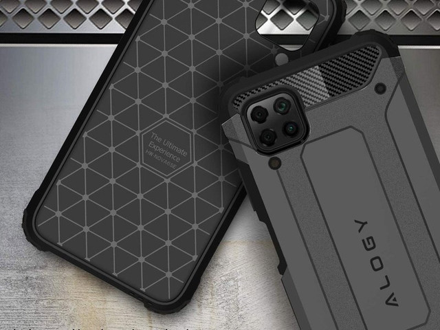 Alogy Hard Armor Hülle für Huawei P40 Lite / Nova 6 SE grau