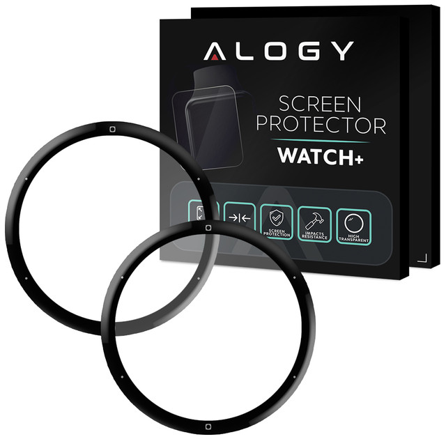 2x Alogy 3D Flexible Glass for Garmin Venu 2s 40mm Black