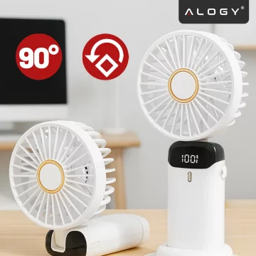 Fan Fan Handheld Fan Wireless Alogy Desktop Portable Handheld with Phone Holder USB-C Navy Blue