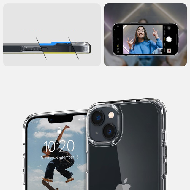 Spigen Ultra Hybrid case for Apple iPhone 14 Crystal Clear Glass