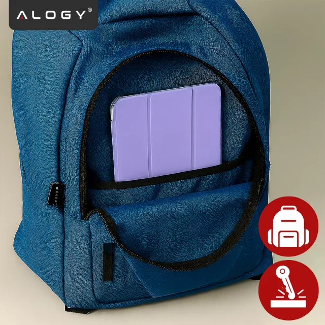 Etui do Apple iPad 11gen. 11" 2025 / 10gen. 10.9" 2022 Ochronne Hybrydowe z Miejscem na Rysik, Składana Okładka, Funkcja Podstawki, Alogy HybridBook™ Case – Fioletowe