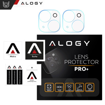 2x Camera lens glass for iPhone 15 / 15 Plus Alogy lens clear transparent