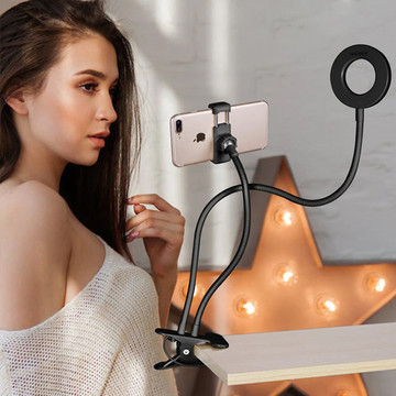 Photographic Alogy LED Selfie Ring Light Phone Holder Black