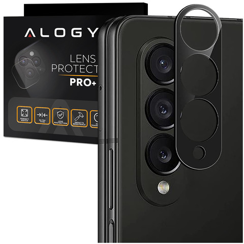 Alogy Lens Protector PRO Metal Camera Protector for Samsung Galaxy Z Fold 4 Black