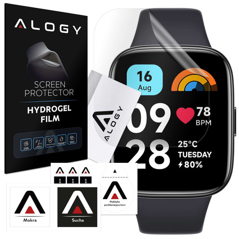 2x Alogy Hydrogel Smartwatch Protective Film for Xiaomi Redmi Watch 3 Active