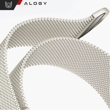 Alogy Stahlarmband für Apple Watch 42/44/45/49 mm Edelstahl Moonlight