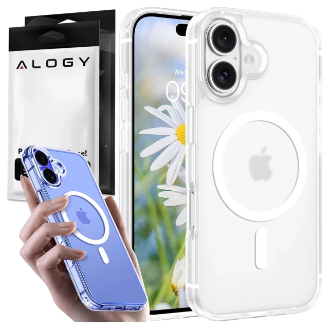 Pouzdro pro Apple iPhone 16 Alogy Anti-Shock Hybrid Case pro MagSafe Transparent