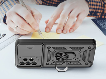 Pouzdro Alogy Camshield Stand Ring Case s krytem fotoaparátu pro Samsung Galaxy A32 5G