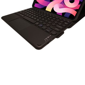 Alogové pouzdro Bluetooth klávesnice Touchpad 4v1 Magnetická tužka pro Apple iPad Air 4 2020/5 2022 Černá