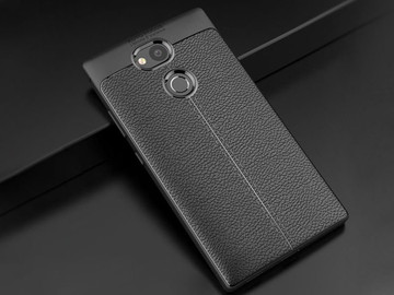 Etui pancerne Alogy leather case Sony Xperia L2 czarne + Szkło