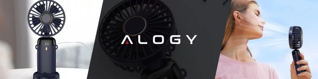 Fan Fan Handheld Fan Wireless Alogy Desktop Portable Handheld with Phone Holder USB-C Navy Blue