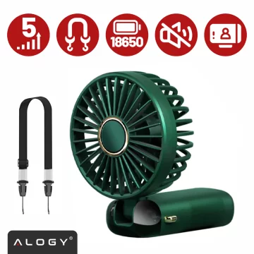 Fan Fan Handheld Fan Wireless Alogy Desktop Portable Handheld with Phone Holder USB-C Navy Blue