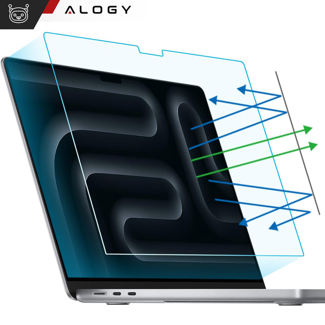 Matná ochranná fólie na displej pro MacBook Air 15 2023 M2 A2941 15,3" Alogy Screen Protect Film s filtrem Anti Blue
