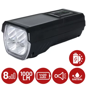 Bicycle Light Front LED Front Light Bicycle Lighting Waterproof IPX5 Alogy P12 Bike Light Black