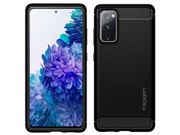 Pouzdro Spigen Rugged Armor pro Samsung Galaxy S20 FE Matte Black Glass Alogy Full