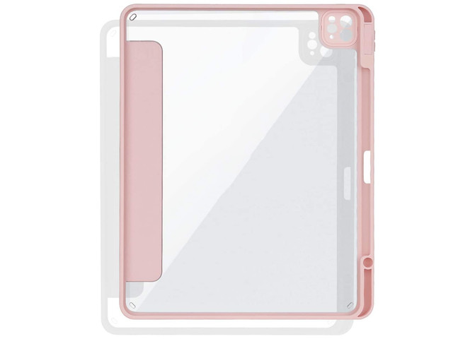 Alogy Magnetic Pencil Case 2in1 for Apple iPad Air 4 2020 / 5 2022 Pink Glass