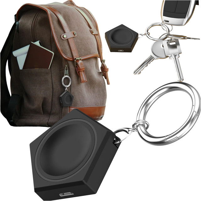 Keychain Charger for Samsung Galaxy Watch Magnetic Induction 2.5W with Keychain Key Chain Pendant Black