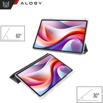 Pouzdro pro Lenovo Tab M11 10,95" TB330FU/TB330XU/TB331FC Smart Case Pencil s flip Alogy pouzdrem černé a průhledné