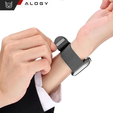 Alogy Steel Strap Apple Watch Bracelet 38/40/41mm Stainless Steel Black