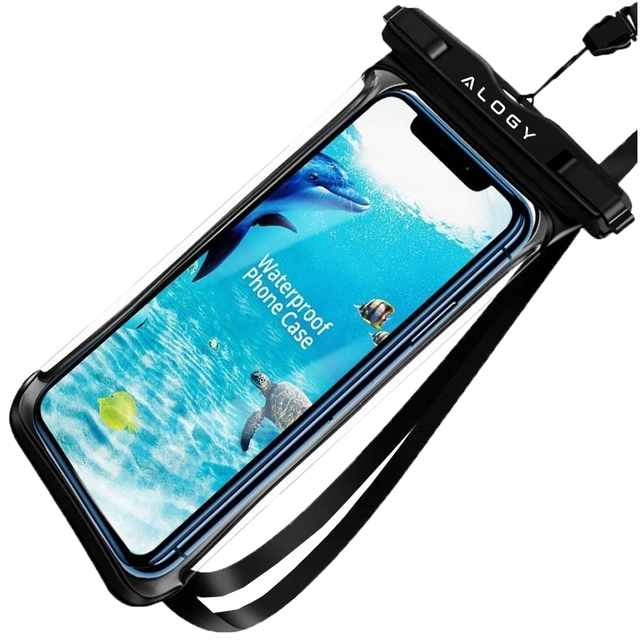 Etui x2 wodoodporne Alogy wodoszczelne uniwersalne IPX8 do 6.5 Czarne