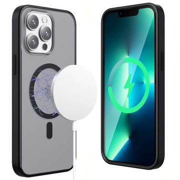 Alogy MagMat matné pouzdro na telefon pro ochranný kryt MagSafe pro Apple iPhone 14 Pro Max Black Glass