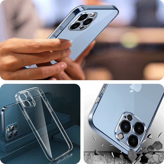 Armored case Alogy Hybrid Case for Apple iPhone 13 Pro with camera cover Clear Glass