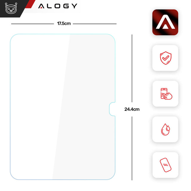 Tvrzené sklo pro Apple iPad 10.9 10 Gen 2022 (A2696/A2757/A2777) Alogy Screen Protector Pro 9H Hole Screen Protector