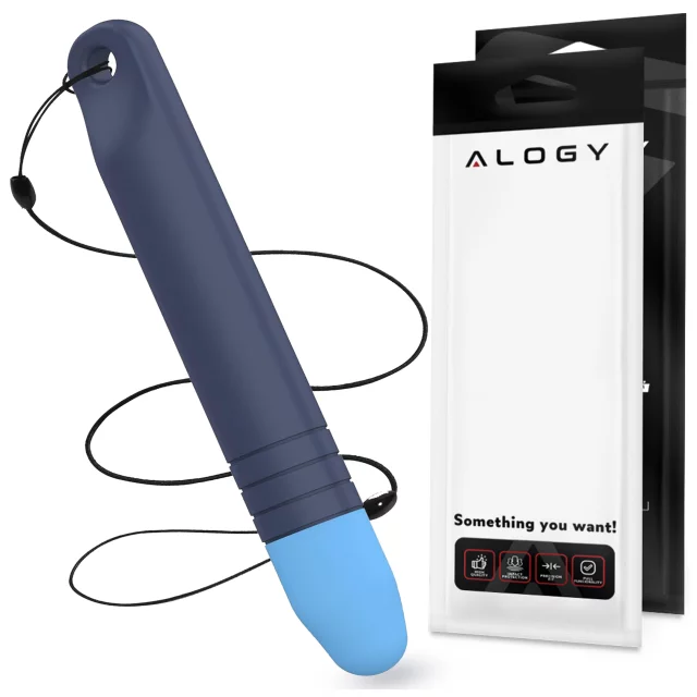 Rysik pojemnościowy długopis dotykowy do ekranów do telefonu tabletu Alogy Stylus Pen dla dzieci 10 cm Niebieski