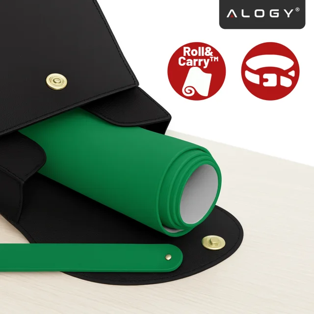 Podkładka na biurko 90×45 cm – antypoślizgowa mata ochronna z eleganckiej ekoskóry PU, pod mysz i klawiaturę, stylowa i trwała – Alogy WorkMat™ Zielona